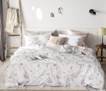 3D White Light Pattern 16035 Bed Pillowcases Quilt