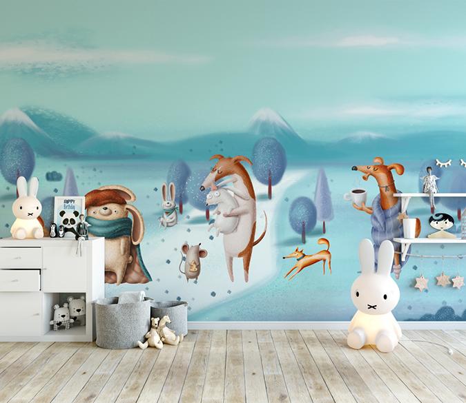 3D Animal Park 834 Wall Murals Wallpaper AJ Wallpaper 2 