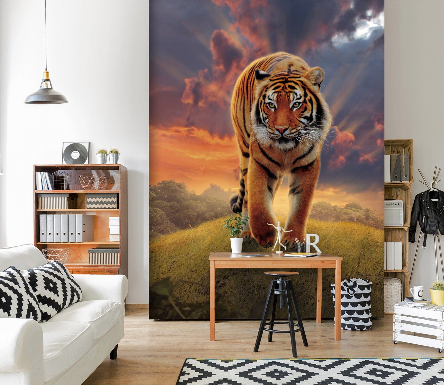 3D Rising Tiger 1543 Wall Murals Exclusive Designer Vincent Wallpaper AJ Wallpaper 2 