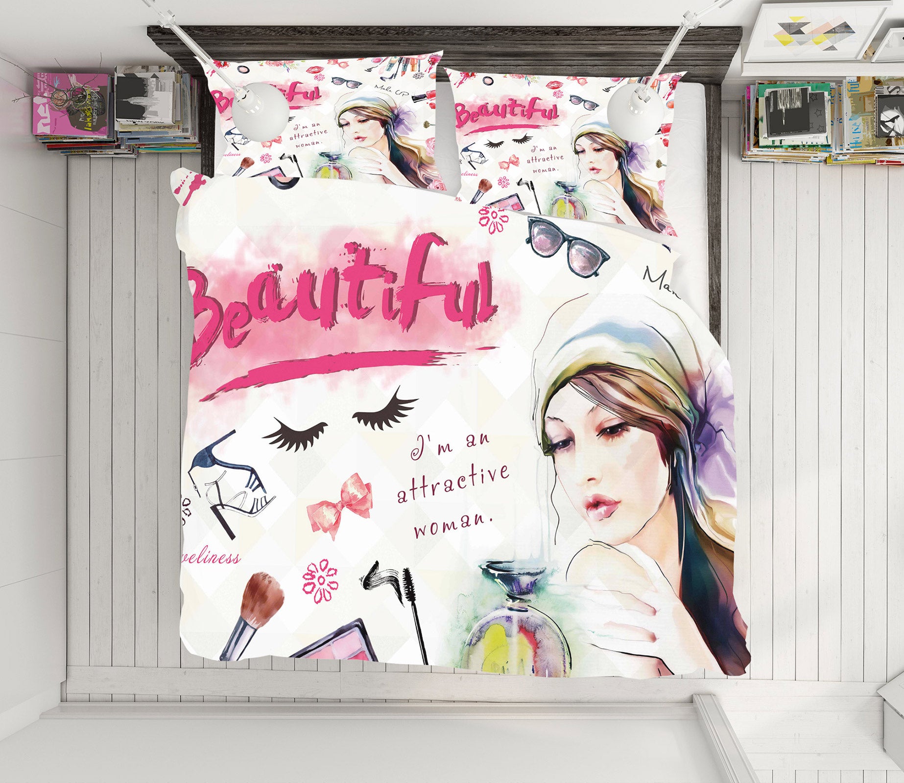 3D Beautiful Girl 12113 Bed Pillowcases Quilt