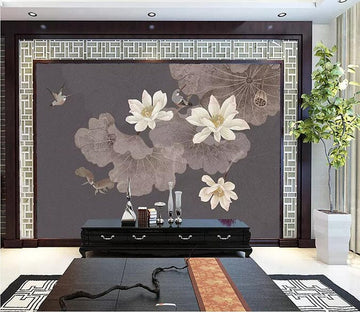 3D Lotus Flower 2783 Wall Murals Wallpaper AJ Wallpaper 2 