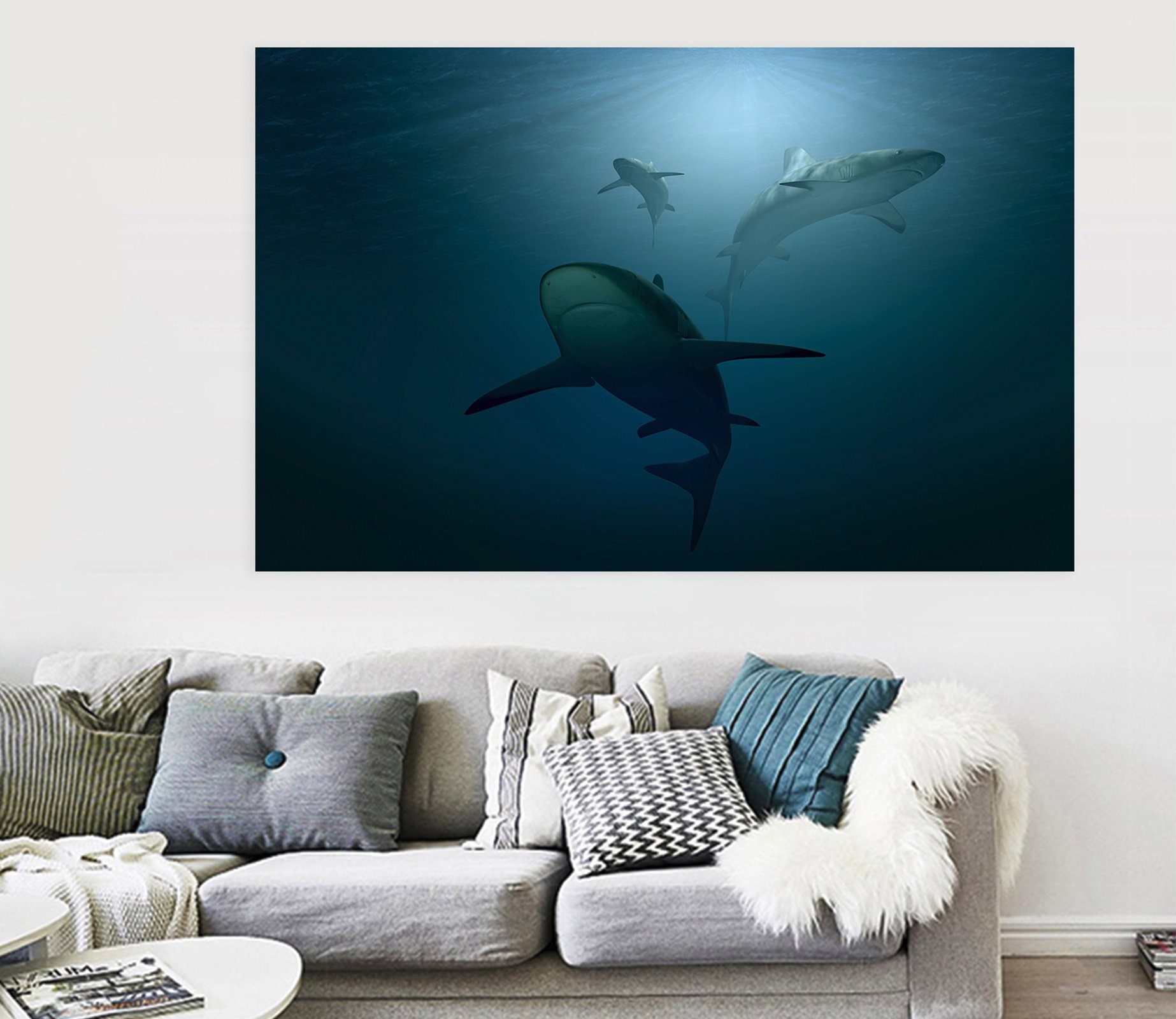 3D Dolphin 64 Animal Wall Stickers Wallpaper AJ Wallpaper 2 
