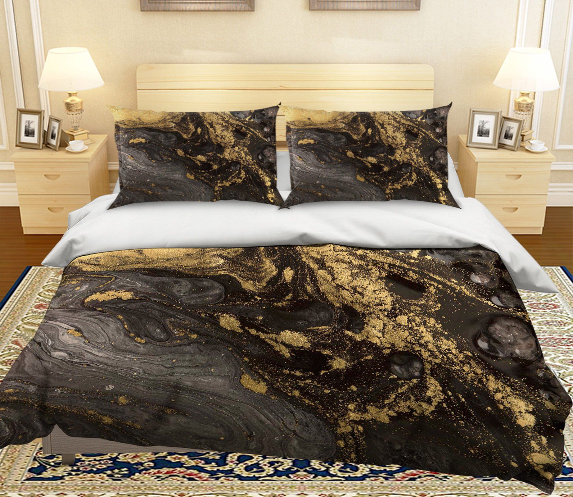 3D Black Bottom Sands 070 Bed Pillowcases Quilt Wallpaper AJ Wallpaper 