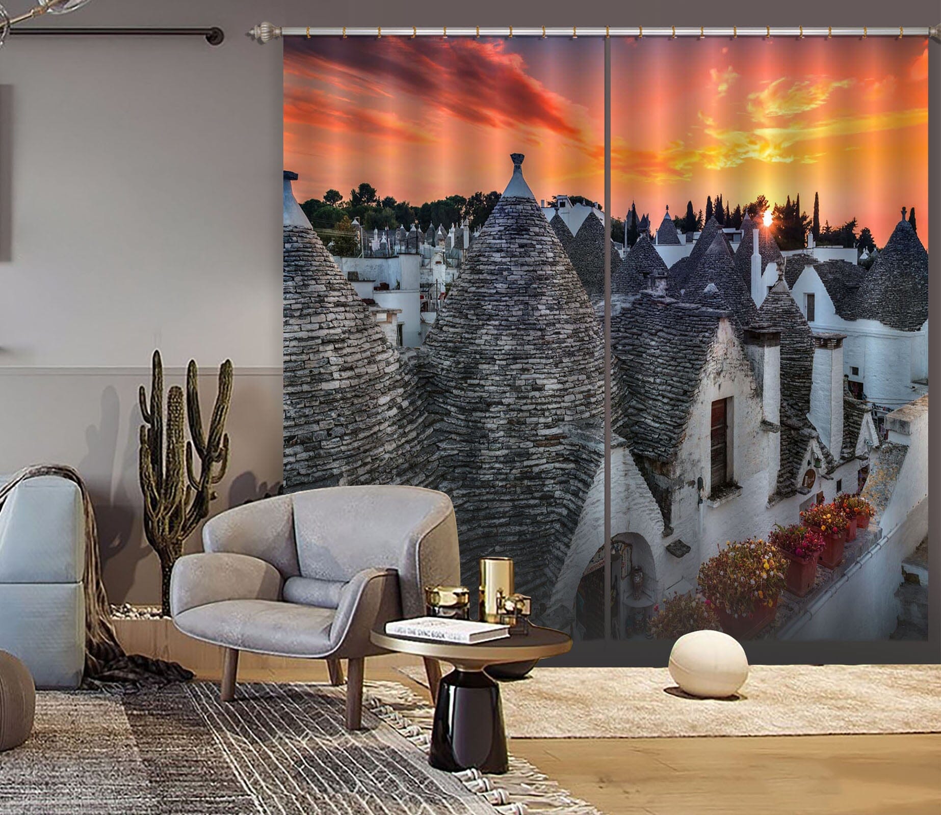 3D Cold City 171 Marco Carmassi Curtain Curtains Drapes Curtains AJ Creativity Home 