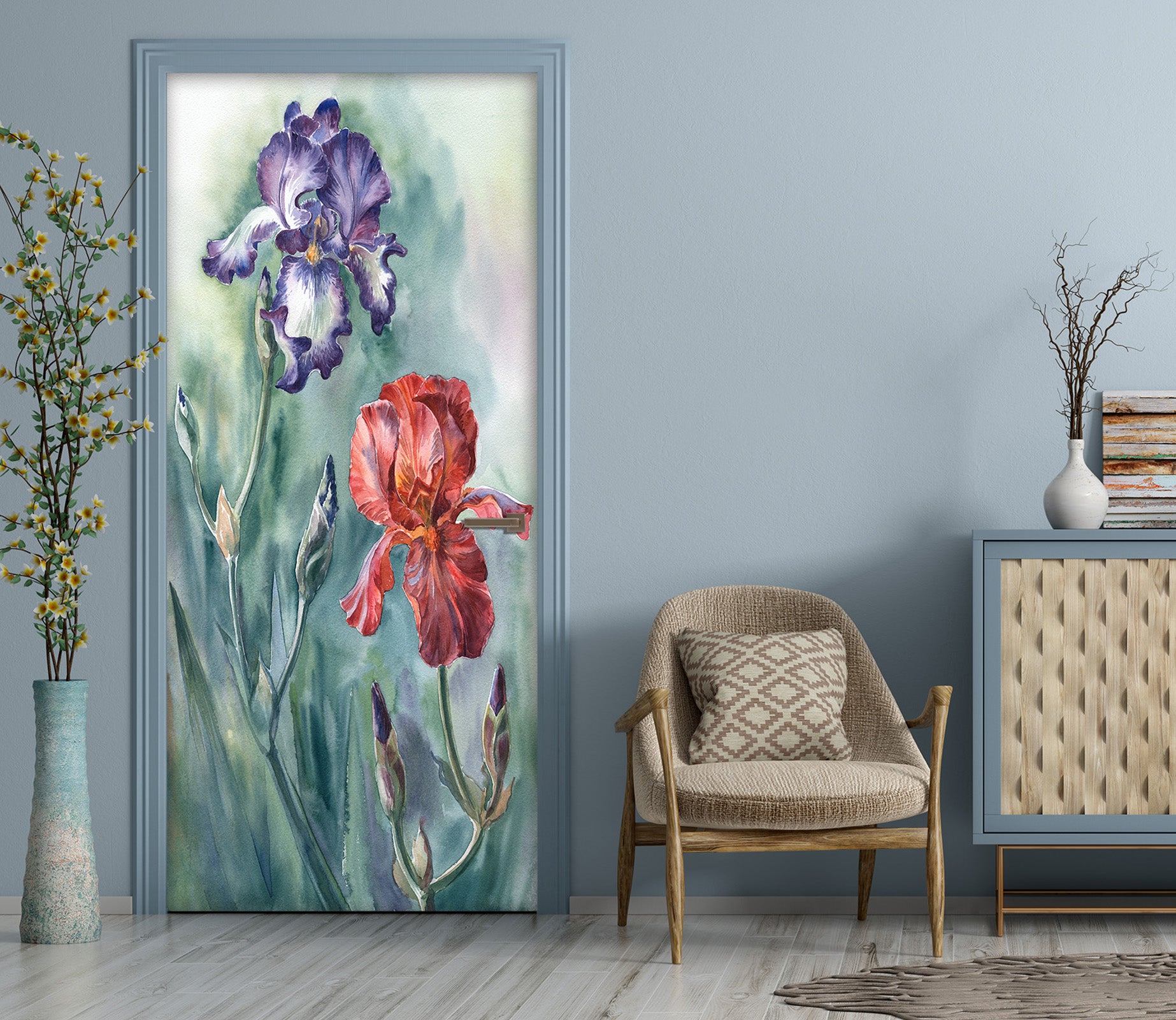 3D Flowers 25111 Door Mural