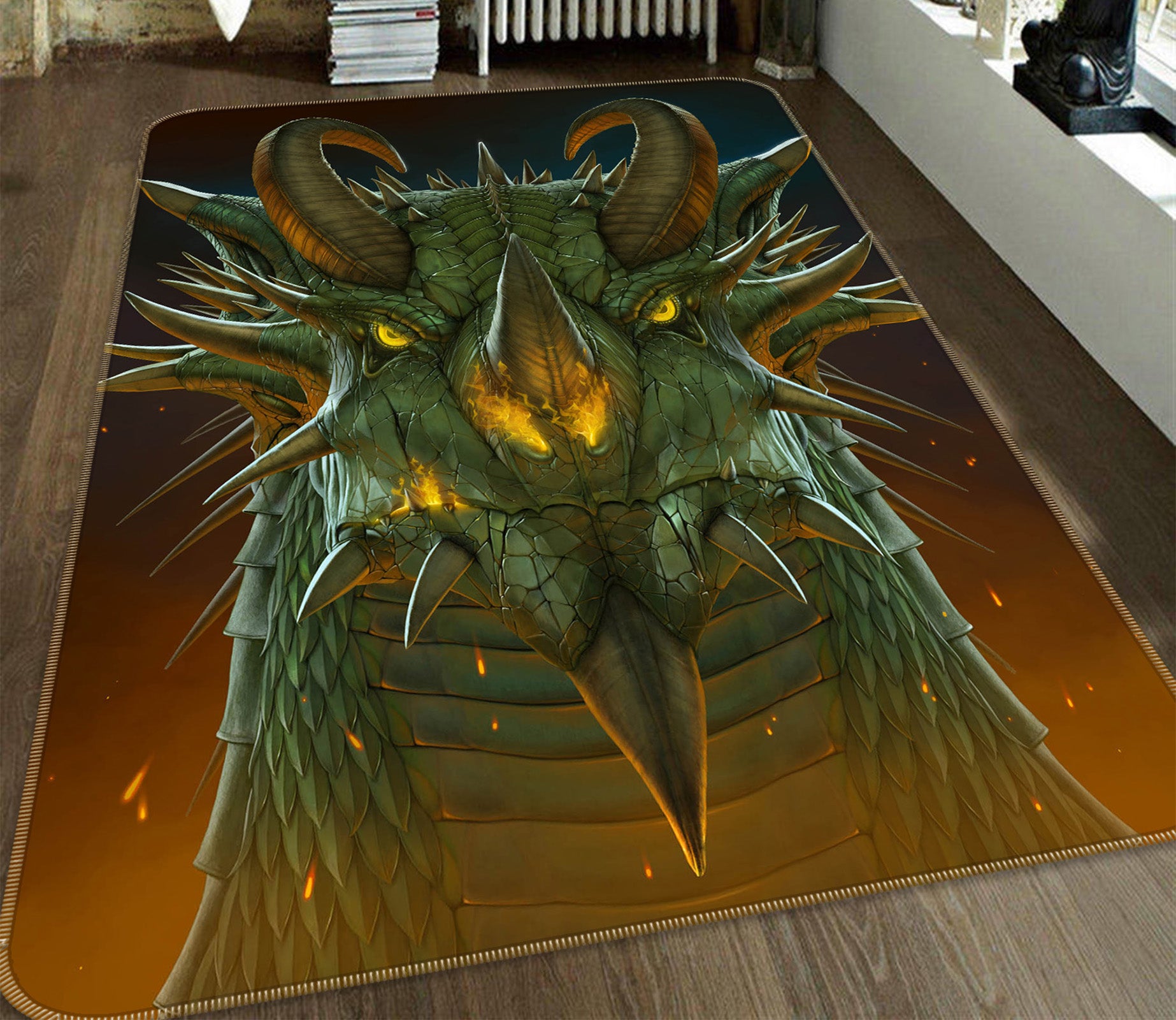 3D Dragon 84221 Vincent Hie Rug Non Slip Rug Mat