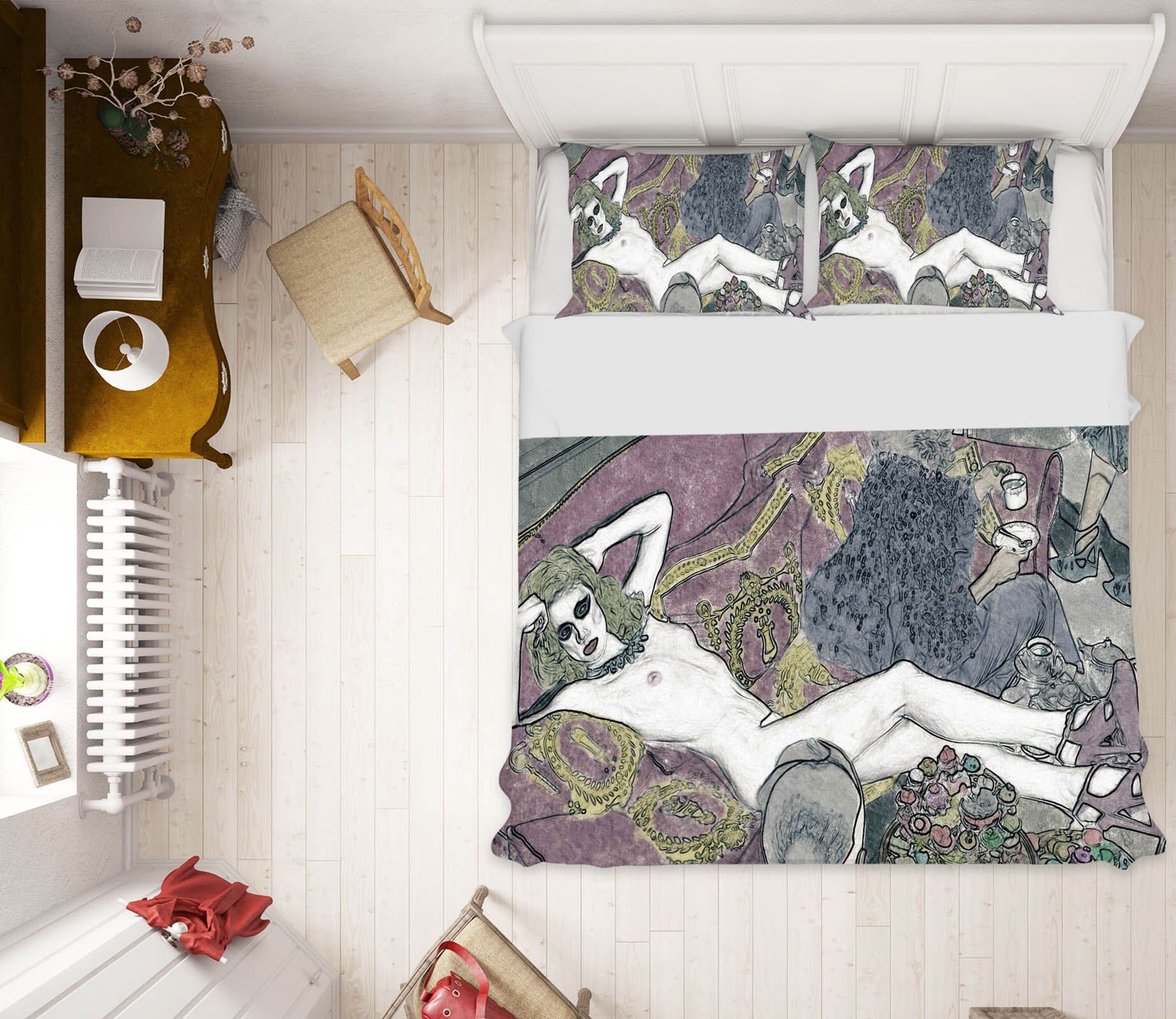 3D Lounge Chair Girl 2007 Marco Cavazzana Bedding Bed Pillowcases Quilt Quiet Covers AJ Creativity Home 