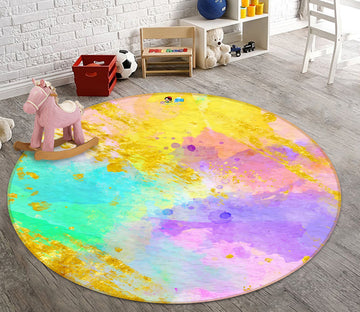 3D Colorful 81137 Round Non Slip Rug Mat