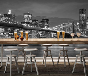 3D Grey Bridge 1018 Wall Murals Wallpaper AJ Wallpaper 2 