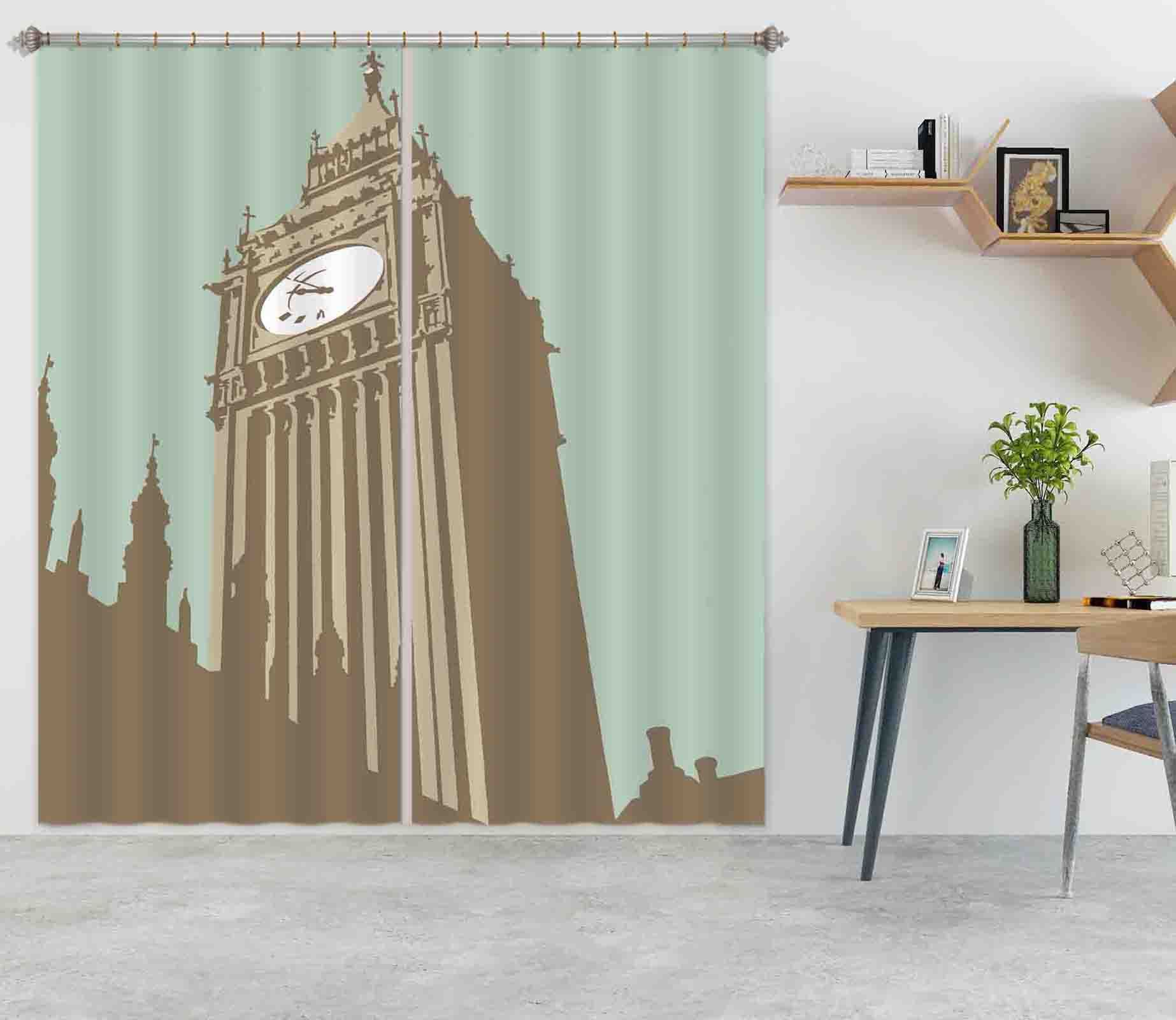3D Big Ben 101 Steve Read Curtain Curtains Drapes Curtains AJ Creativity Home 