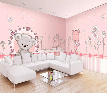 3D Pink Bear 1213 Wall Murals Wallpaper AJ Wallpaper 2 
