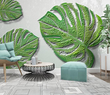 3D Green Leaf 2048 Wall Murals Wallpaper AJ Wallpaper 2 