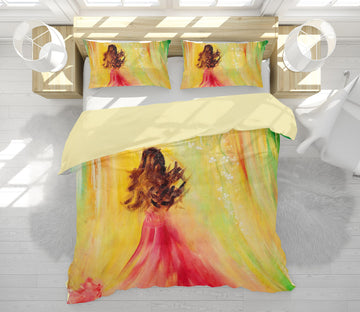 3D Girl With Long Hair 12172 Bed Pillowcases Quilt