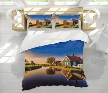 3D House Lake 040 Marco Carmassi Bedding Bed Pillowcases Quilt