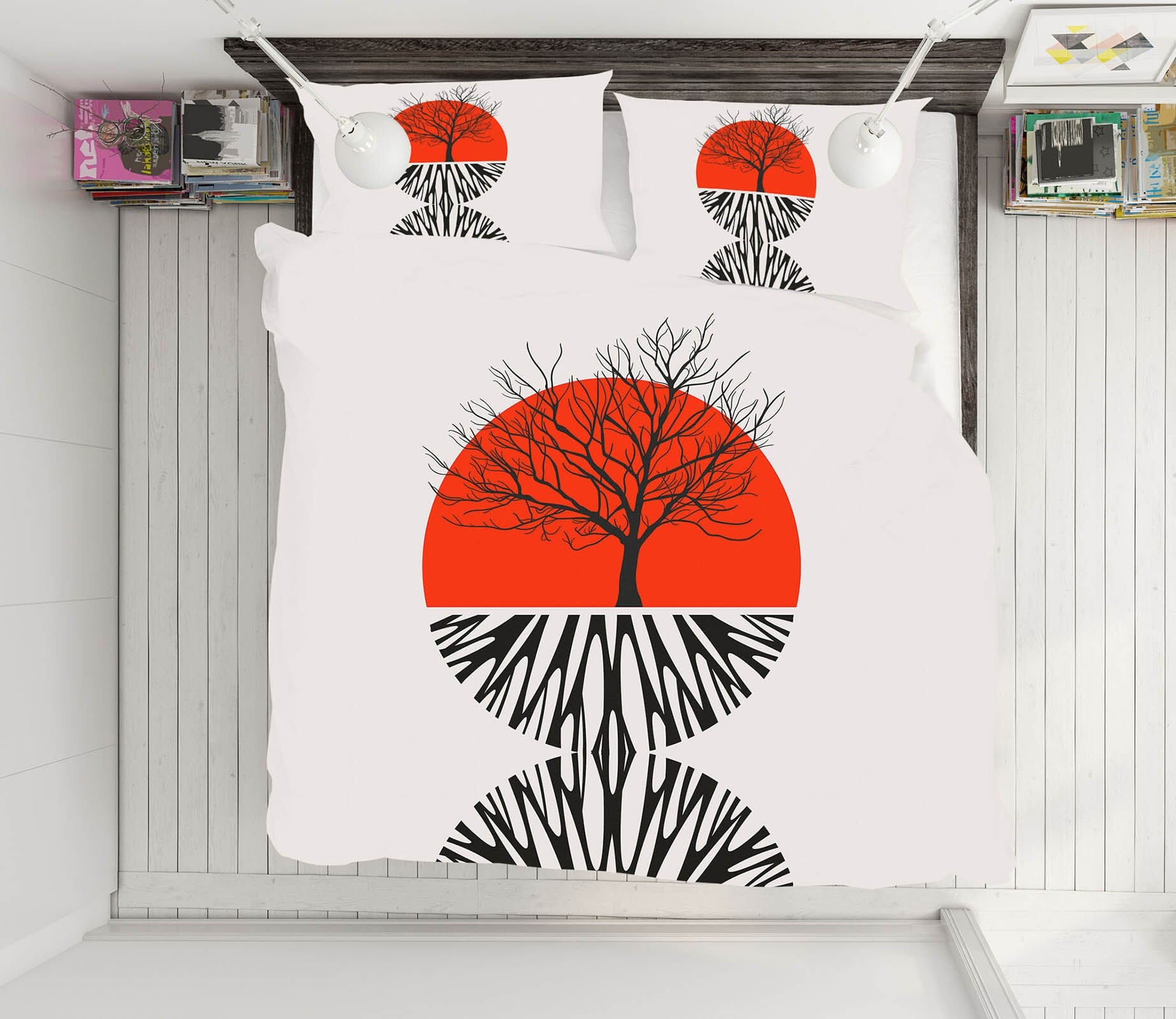 3D Round Dead Tree 234 Boris Draschoff Bedding Bed Pillowcases Quilt Quiet Covers AJ Creativity Home 