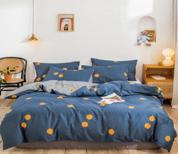 3D Orange 17049 Bed Pillowcases Quilt