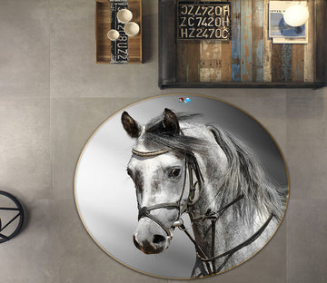 3D Horses 64105 Round Non Slip Rug Mat