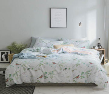 3D Branch Bird 20313 Bed Pillowcases Quilt