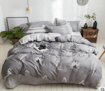 3D Gray 17099 Bed Pillowcases Quilt