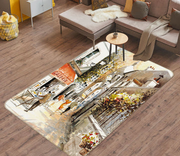 3D Houses Street 32182 Non Slip Rug Mat