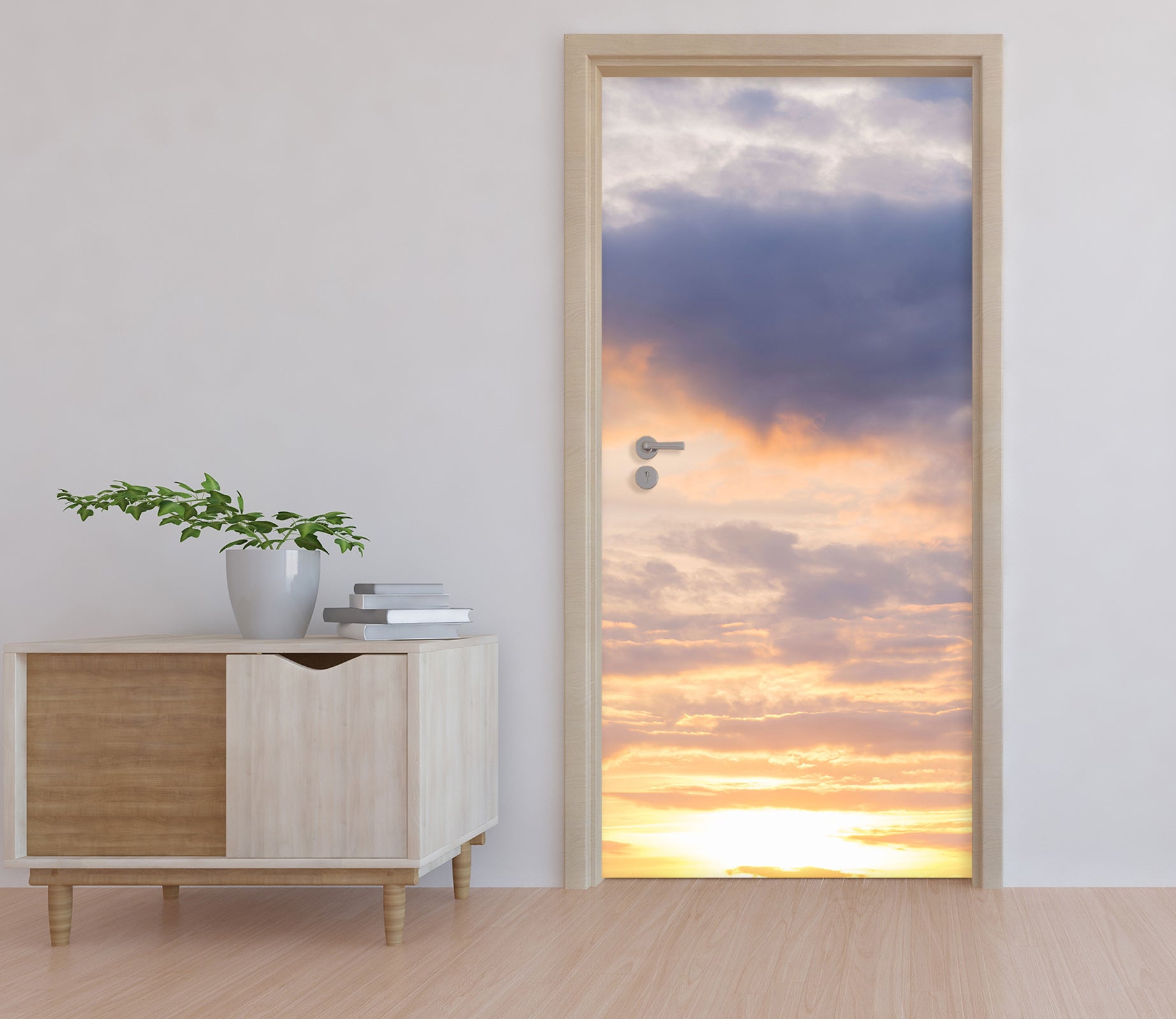 3D Dusk Sky 5193 Assaf Frank Door Mural