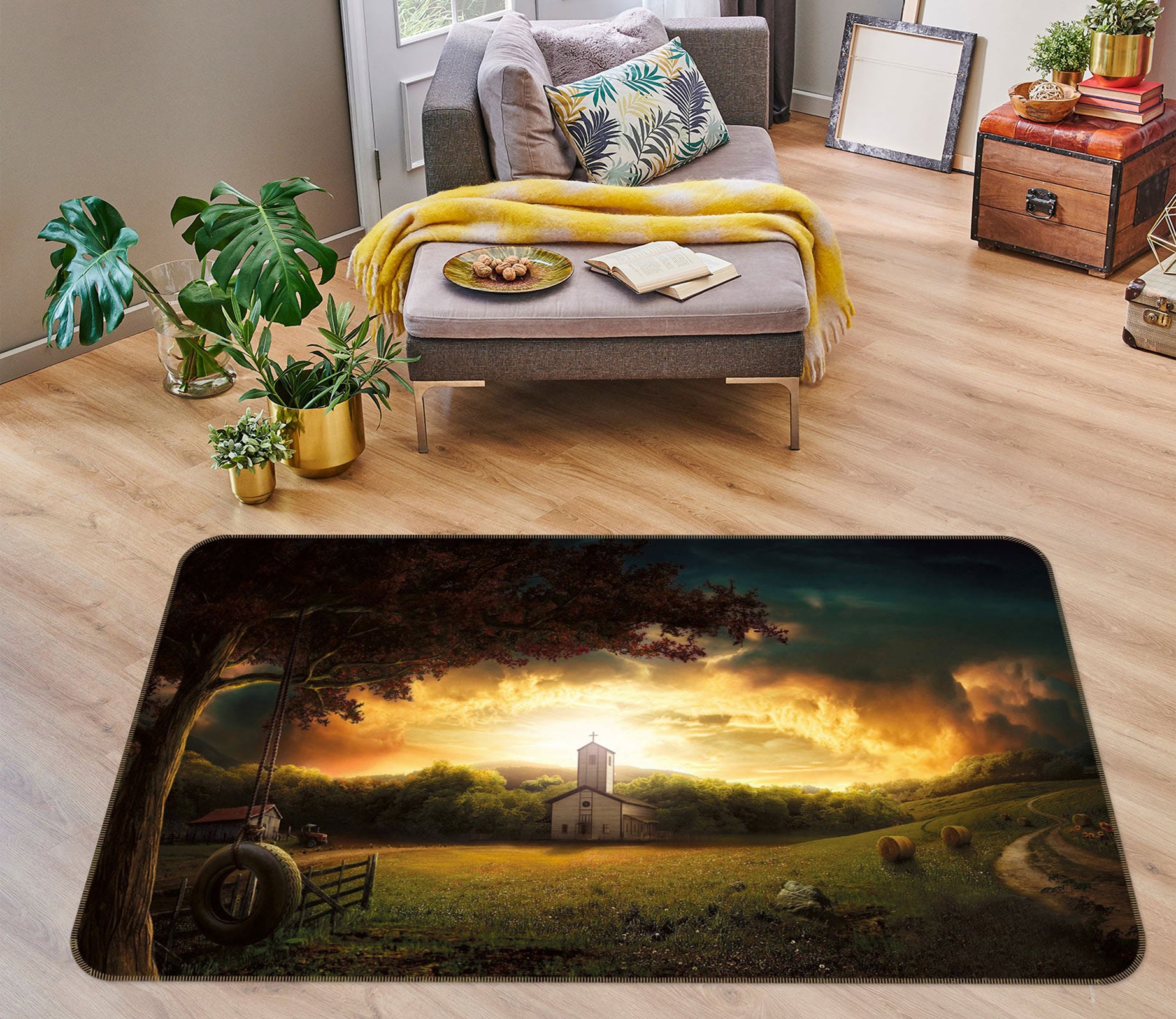 3D Trees 75213 Non Slip Rug Mat