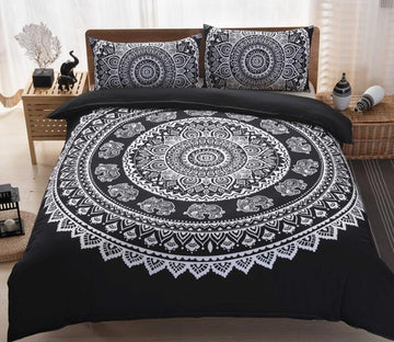 3D Circle Totem 9933 Bed Pillowcases Quilt