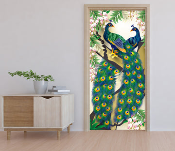 3D Peacock 25172 Door Mural