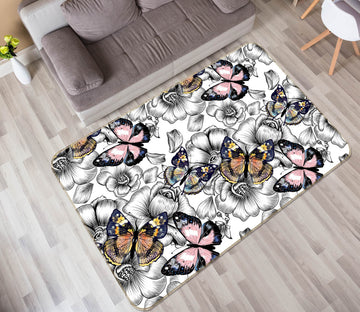 3D Butterfly 29213 Non Slip Rug Mat