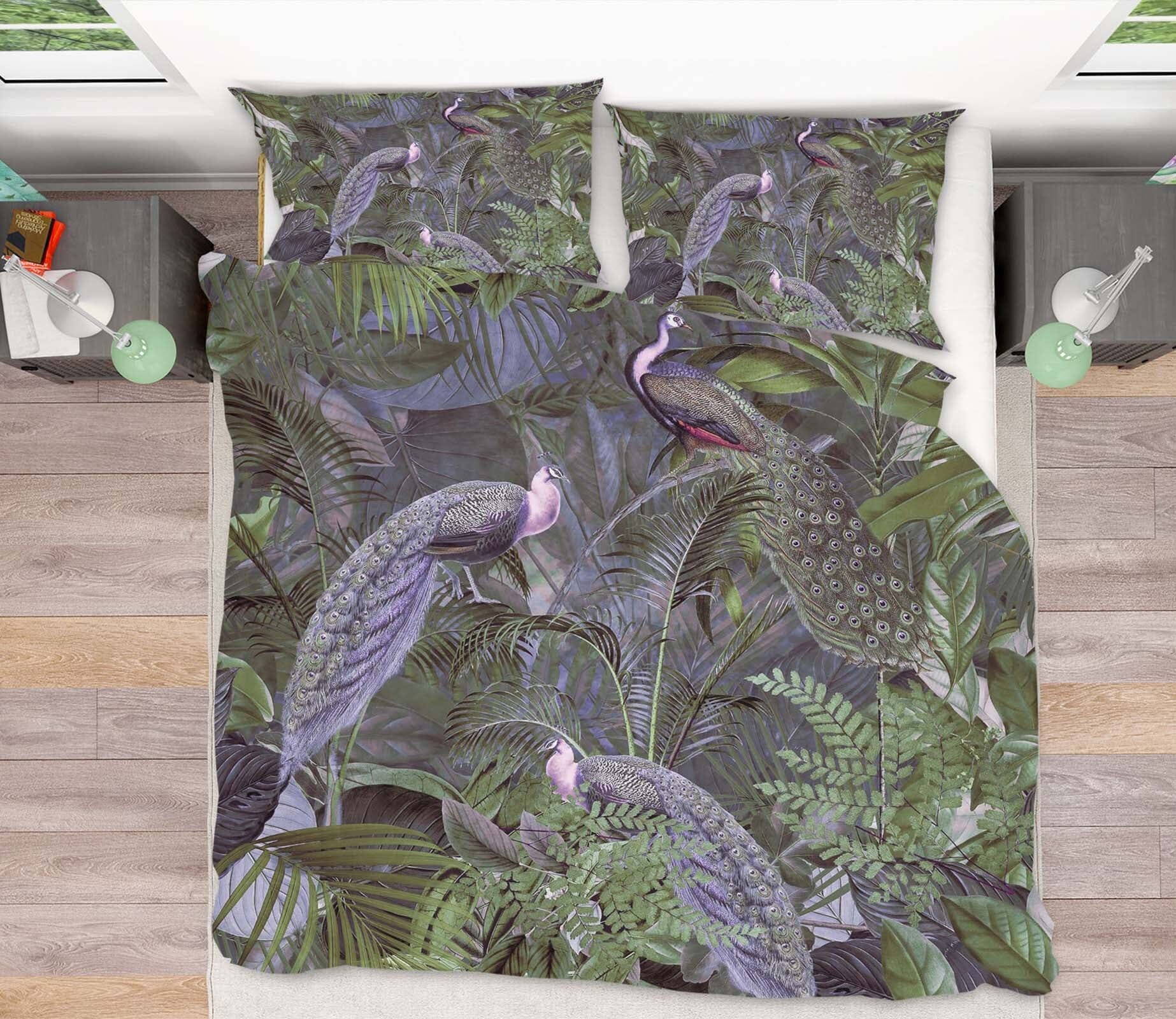 3D Peacock Playing 115 Andrea haase Bedding Bed Pillowcases Quilt Quiet Covers AJ Creativity Home 