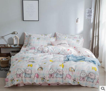 3D Cartoon Rabbit Pig 17054 Bed Pillowcases Quilt