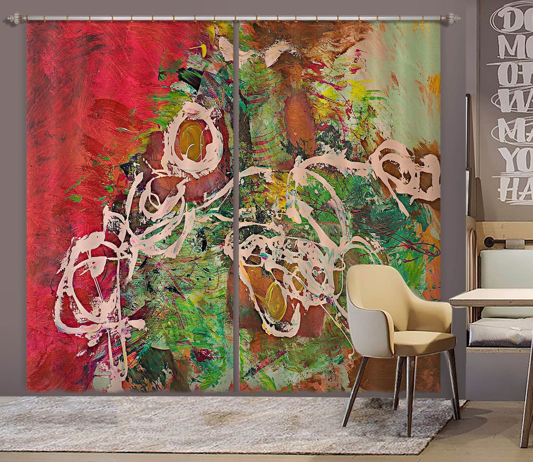 3D Spring Garden 102 Allan P. Friedlander Curtain Curtains Drapes Curtains AJ Creativity Home 