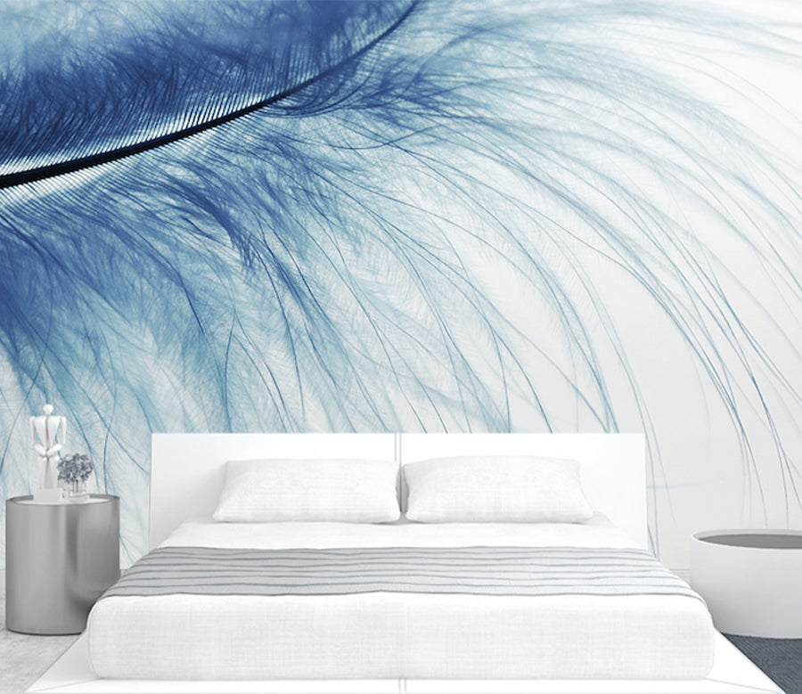 3D Blue Feather WG292 Wall Murals