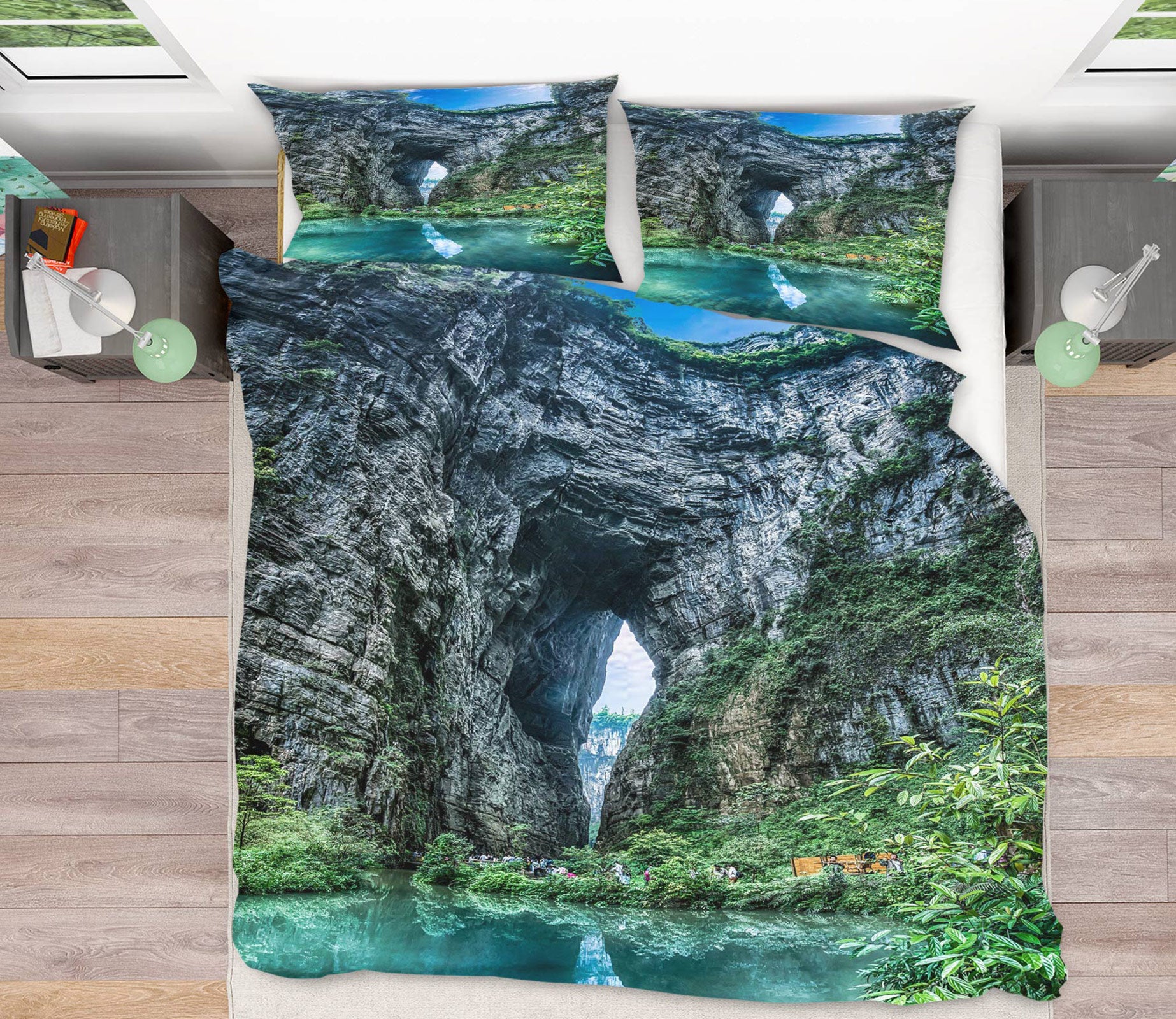 3D Cave 16129 Bed Pillowcases Quilt
