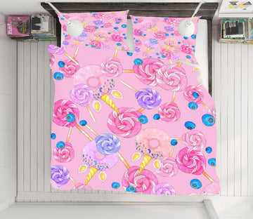 3D Pink Lollipop 60236 Bed Pillowcases Quilt