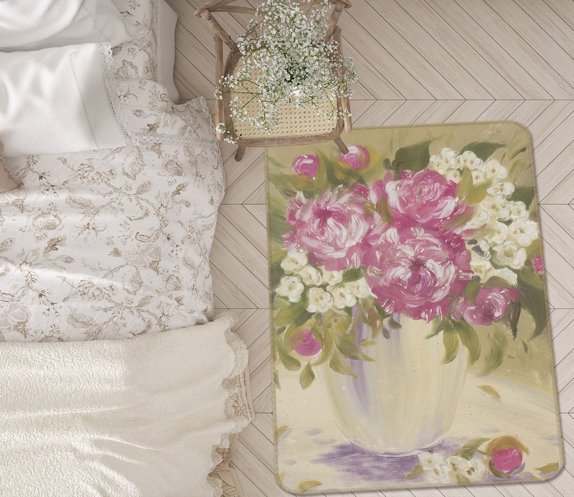 3D Flower Bush 32202 Non Slip Rug Mat