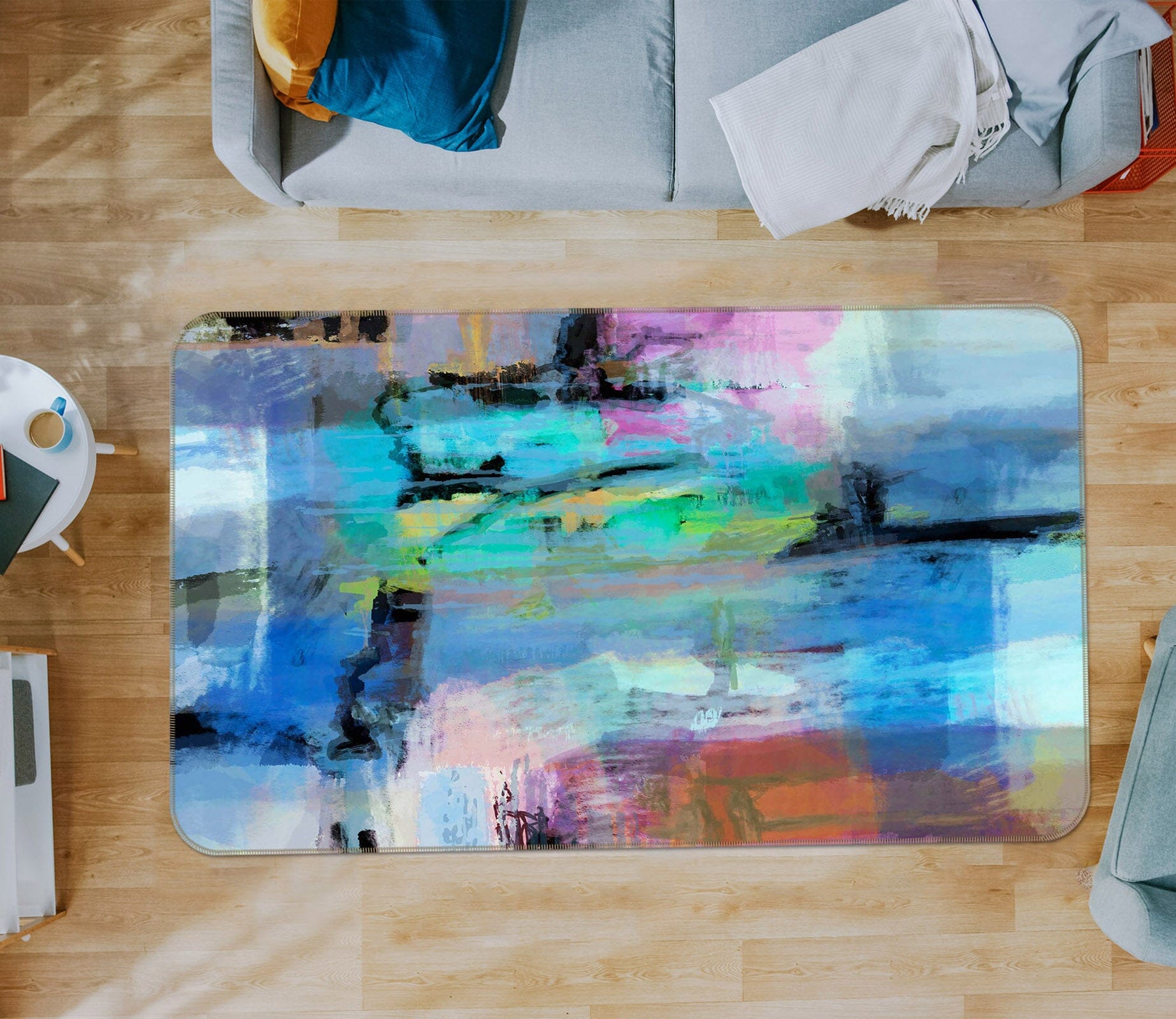 3D Blue Painting 115 Michael Tienhaara Rug Non Slip Rug Mat Mat AJ Creativity Home 