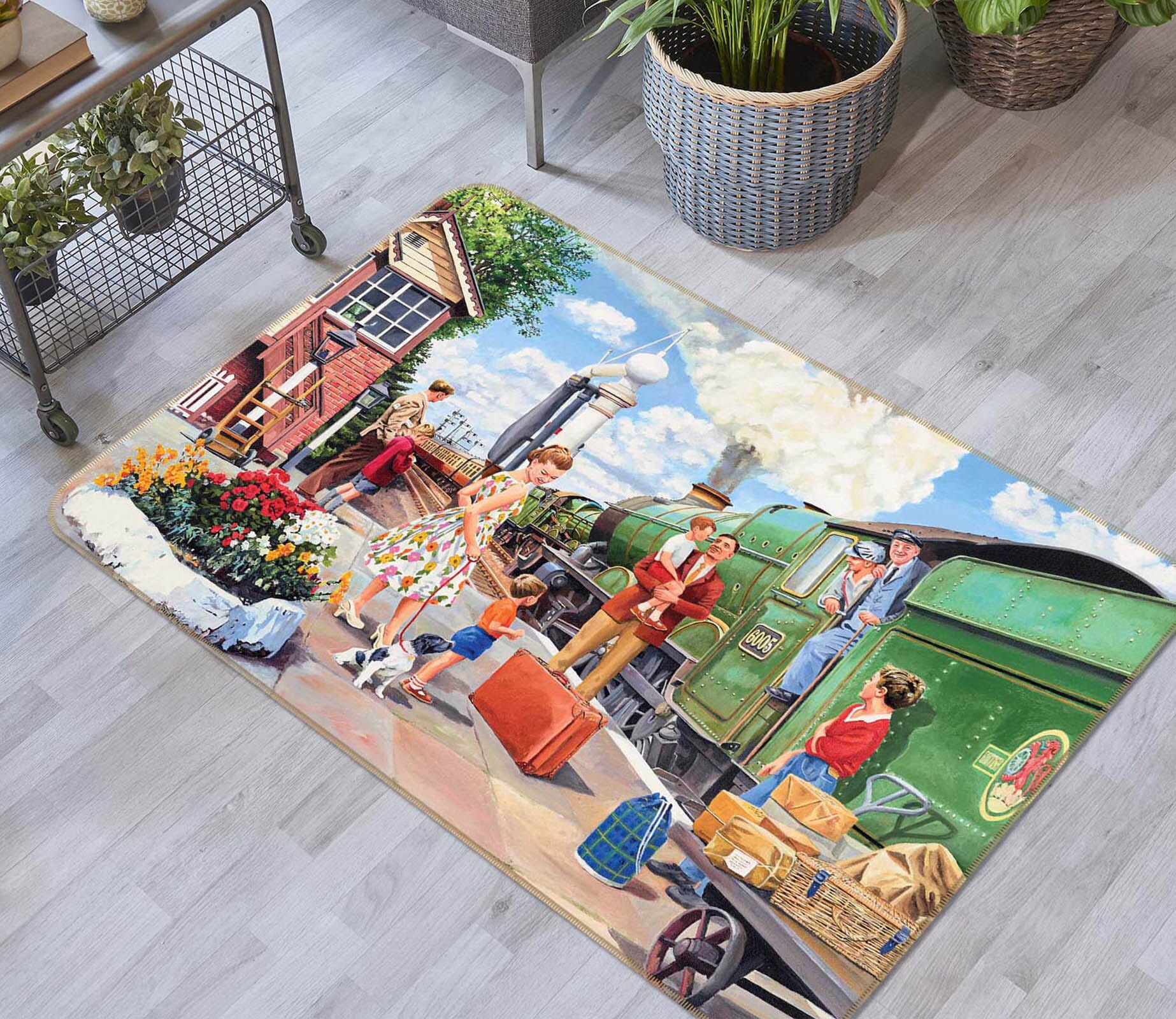 3D The Train Driver 1119 Trevor Mitchell Rug Non Slip Rug Mat Mat AJ Creativity Home 