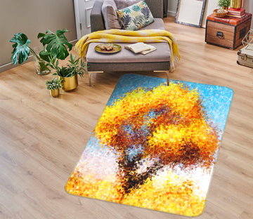 3D Golden Tree 76186 Non Slip Rug Mat