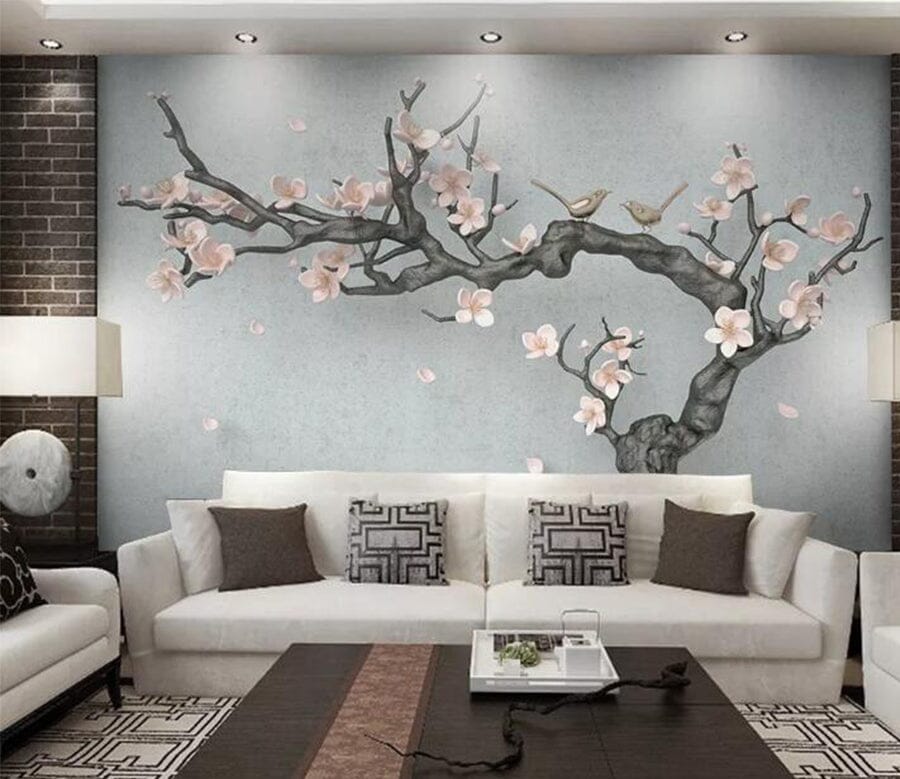 3D Pink Plum WC232 Wall Murals Wallpaper AJ Wallpaper 2 
