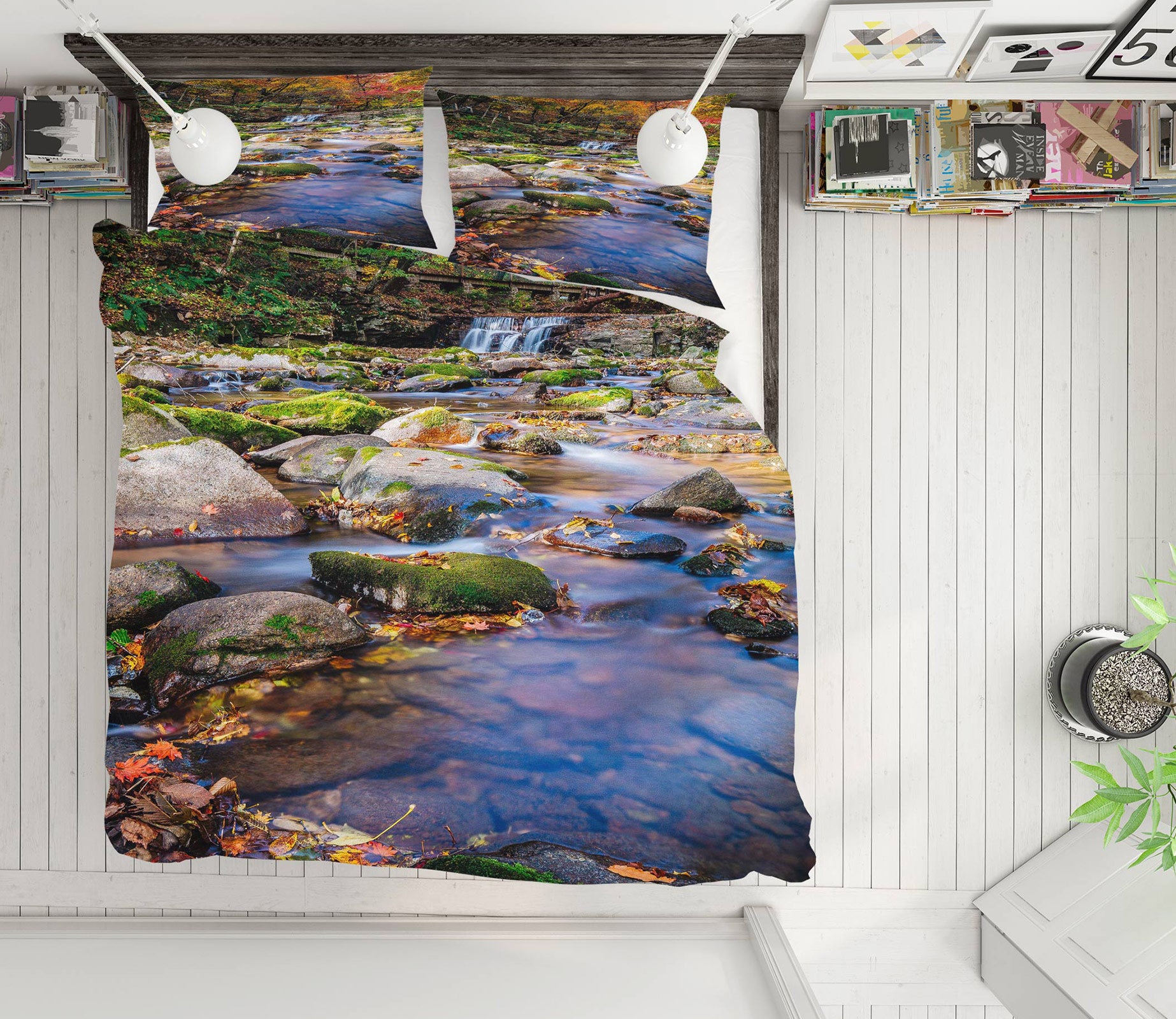 3D Stone Creek 16123 Bed Pillowcases Quilt