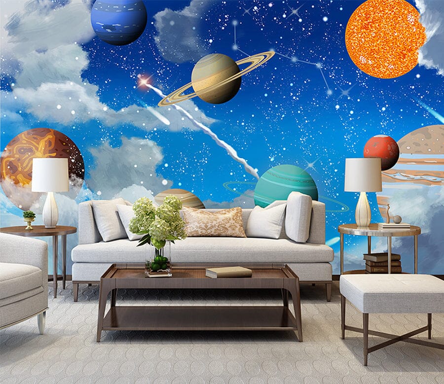3D Color Planet WC063 Wall Murals Wallpaper AJ Wallpaper 2 
