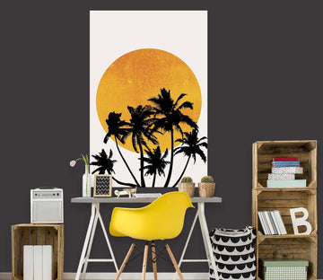 3D Sun Coconut 183 Boris Draschoff Wall Sticker