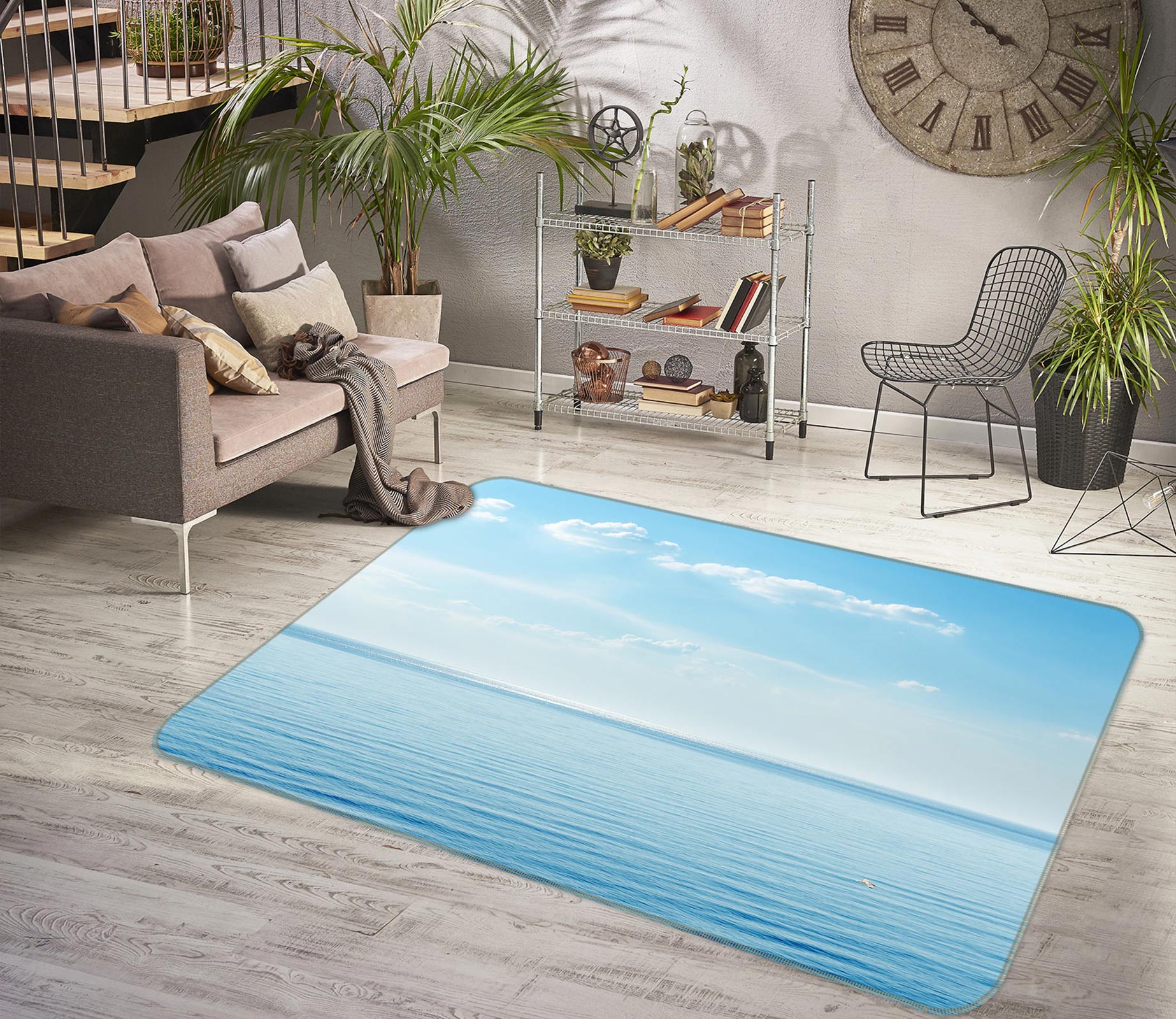 3D Sea Surface 77093 Non Slip Rug Mat