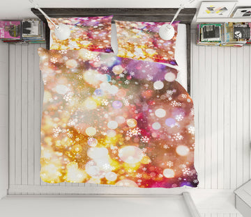 3D Snowflake Aperture 51009 Christmas Quilt Duvet Cover Xmas Bed Pillowcases