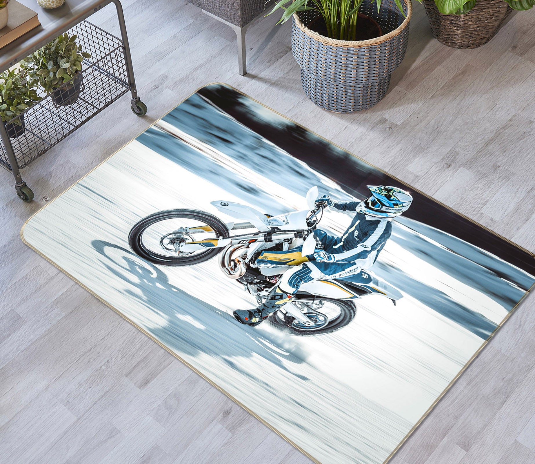3D Snowmobile  42002 Vehicle Non Slip Rug Mat