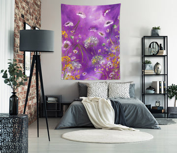 3D Purple Flower 3557 Skromova Marina Tapestry Hanging Cloth Hang