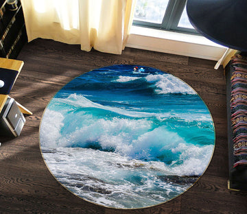 3D Waves 64100 Round Non Slip Rug Mat