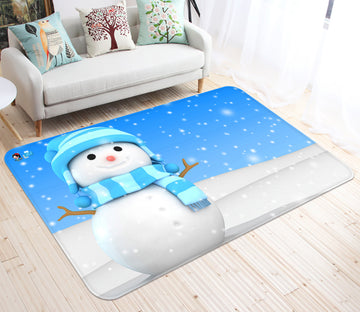 3D Snowman 65188 Christmas Non Slip Rug Mat Xmas
