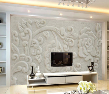 3D Carving Flower WC589 Wall Murals